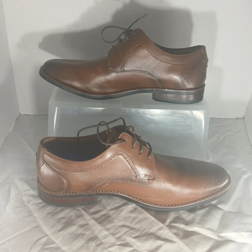Nunn Bush Mens 10M Brown Leather Oxford‎ Dress Shoes Comfort Gel